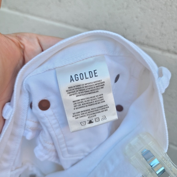 Agolde | 90's Mid Rise Loose Distressed Jeans in Vanish Size 31 - Picture 10 of 11